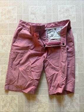 Mens Pink Shorts - Classic Flat Front Ashworth